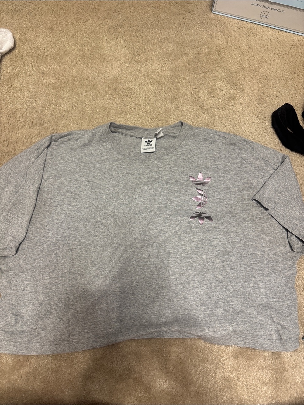 adidas Gray Cropped Tee